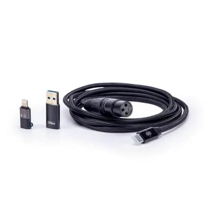 Sontronics XLR-USB-C XLR to USB-C Type Cable with Smartphone and USB-A Type Connectors image 1