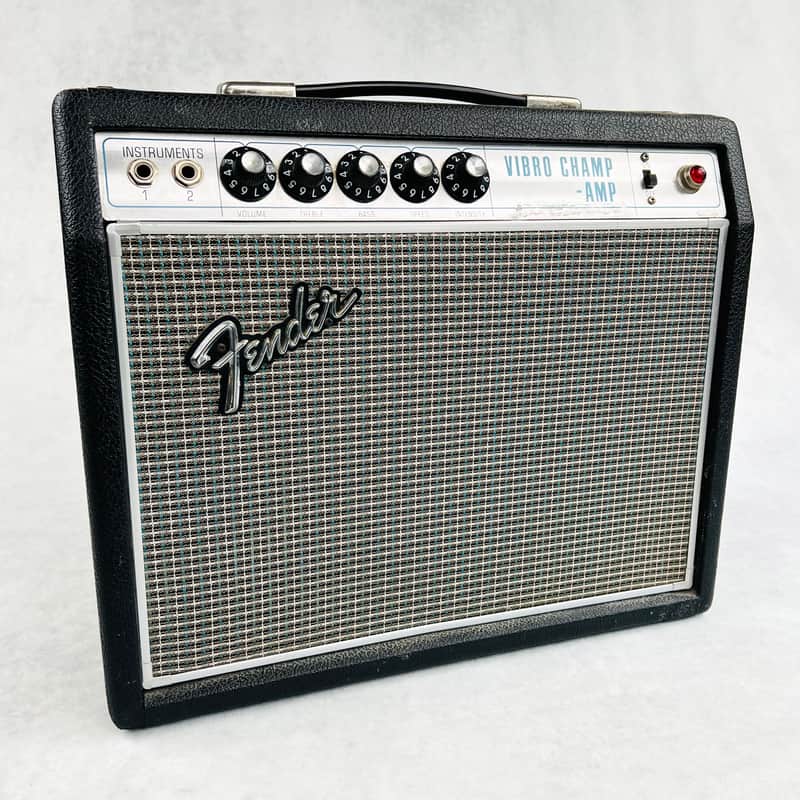 1968 Fender Vibro Champ Amplifier Drip Edge - Black image 1