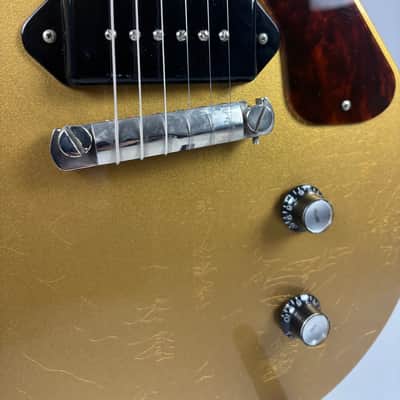 Brown Bear Guitars Korina Les Paul Junior double cut gold metallic image 17