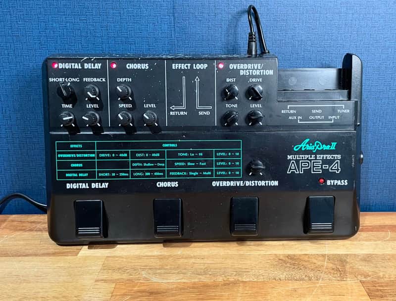 Aria Pro II APE-4 Guitar Multieffect with Delay - Chorus and Overdrive/distortion image 1