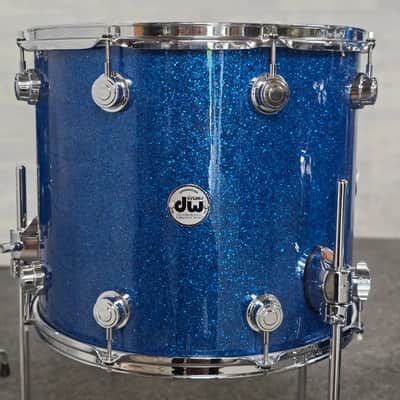 Used DW Collectors VLT 333 Maple 6pc Drum Set Blue Glass - Very Good image 5