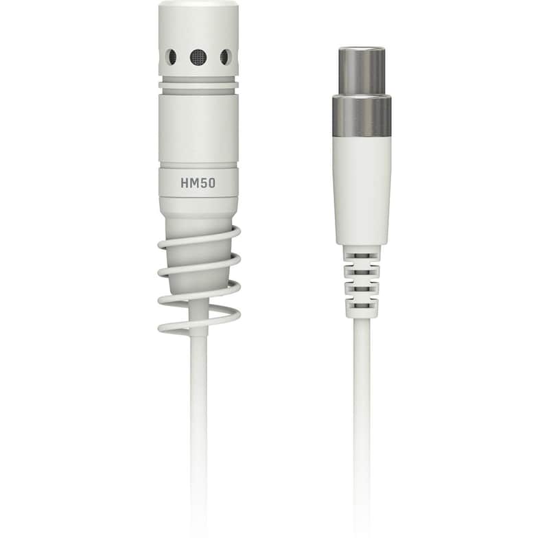 Behringer HM50 Premium Cardioid Unidirectional Condenser Hanging Microphone, White image 1