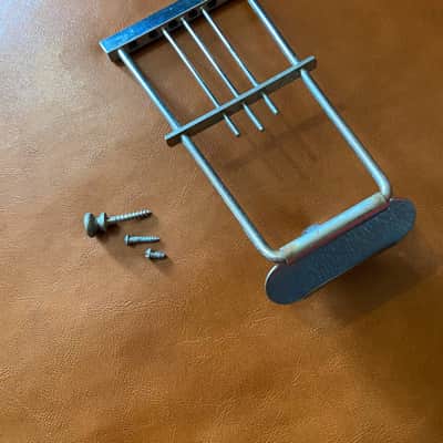 Vintage 1950s/1960s Hofner Tailpiece - Original Made in Germany - Nickel/Chrome image 4