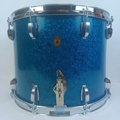 WFL Drums 12x15"Marching Snare Drum Blue Sparkle Chrome Ludwig 3ply African Mh50 image 1