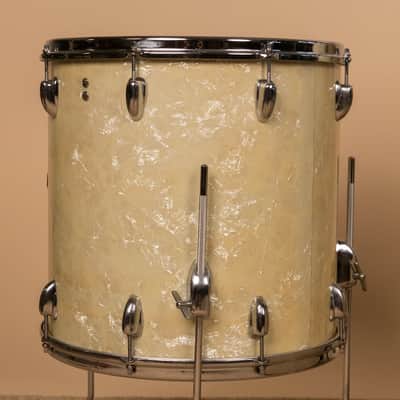 1960s Slingerland White Marine Pearl Drum Set image 3