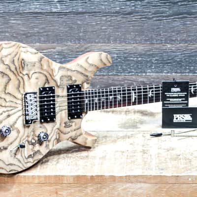 PRS SE Custom 24 Burled Ash Limited Edition Natural Electric Guitar w/Bag #G110243 image 11