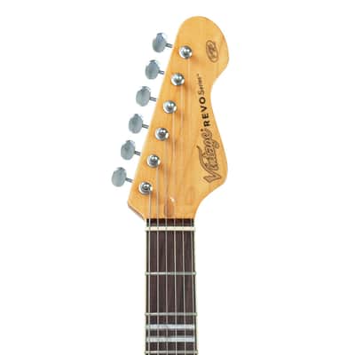 Vintage REVO Series 'Galactica' Electric Guitar ~ Cappuchino Burst image 5