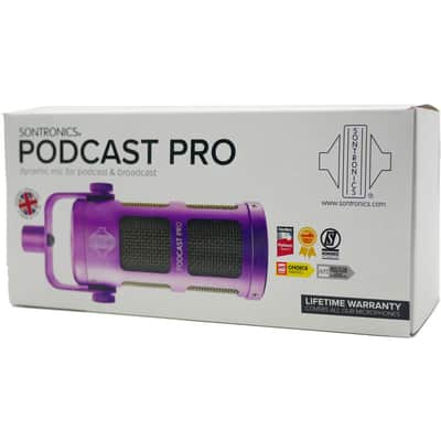 Sontronics PODCAST PRO Supercardioid Dynamic Broadcast Microphone (Purple) image 5