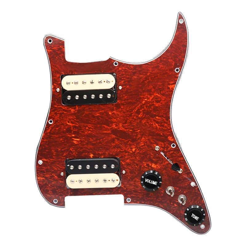 Red HH Guitar Strat Style Prewired Loaded Pickguard, Alnico Pickups image 1