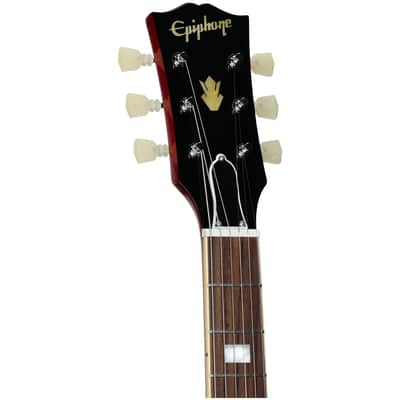Epiphone Inspired by Gibson Custom 1962 ES-335 Reissue Electric Guitar (with Case), 60s Cherry image 7