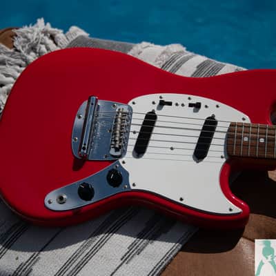 2008 Fender MG69/MH - '69 Mustang Reissue - Red w Matching Headstock - Pro Set Up w Perfect Frets/Action/Intonation! image 9