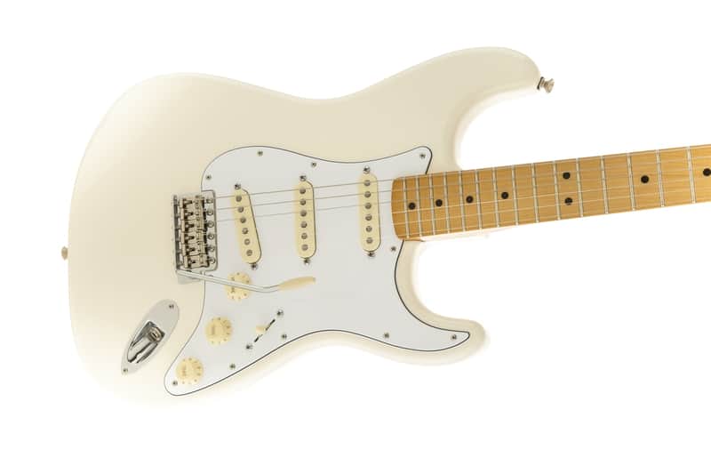 Fender Jimi Hendrix Stratocaster Guitar Maple Fingerboard, Olympic White w/ Gig Bag image 1