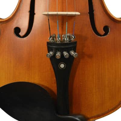 Adagio EM-155-3/4 Solid Spruce Top Beginner-Intermediate 3/4 Size Violin Outfit w/Oblong Case & Bow image 4