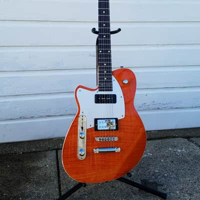 Reverend Double Agent OG 20th Anniversary Left-Handed 2017 Orange Flame Maple Lefty image 1