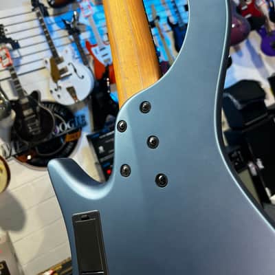 Ibanez Standard EHB1005F Fretless 5-string Bass Guitar - Arctic Ocean Matte 768 GET PLEK'D image 9