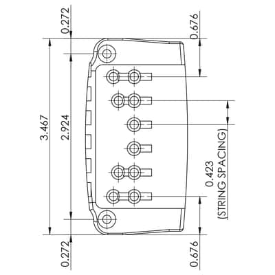 NEW Hipshot Ibanez Gibraltar Ibby HM Guitar 6 String Replacement Bridge - NICKEL image 3