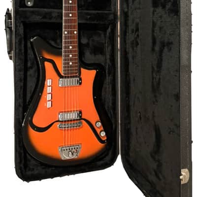 1960’s D’Scala Deluxe Electric Guitar Orange & Black Made in Italy Rare Bizarre + Case image 24
