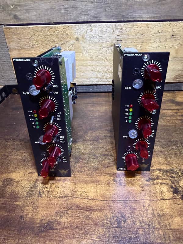 ‘Pair” Produce like a pro Warren Huarts Phoenix Audio DRS-EQ 500 Series Equalizer Module 2010s - Black image 1