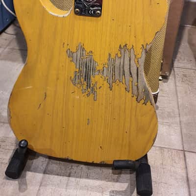 Fender 52 telecaster bigsby custom shop limited edition heavy relic CuNiFe aged butterscotch blonde image 12