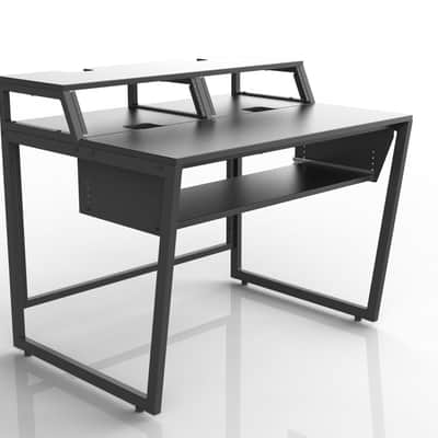 Wavebone Star Rover™ Studio Desk with Keyboard Tray - Black Finish image 11