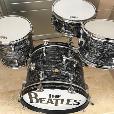 Ludwig Down Beat 1968 Black oyster pearl wrap delmar image 9