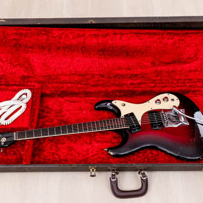 1964 Mosrite Ventures Model Vintage Guitar Red Sunburst w/ Vibramute, Case image 22