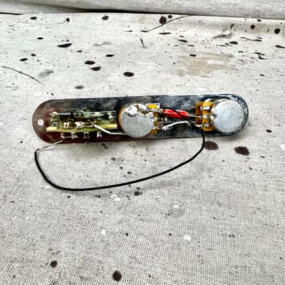 Used Unbranded Aftermarket Telecaster Control Plate and Wiring Harness CTS Pots image 3