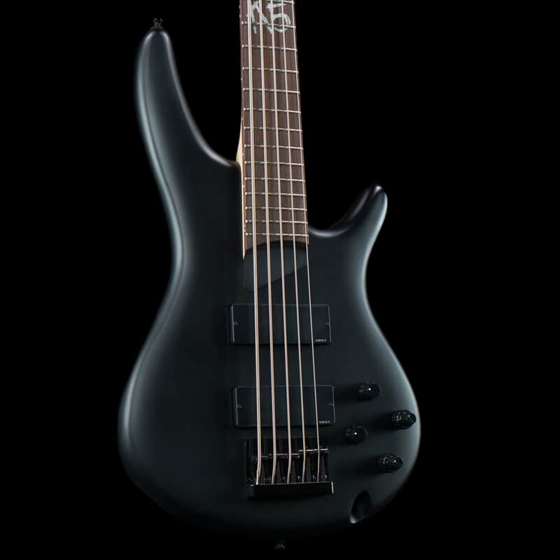 Ibanez K5 Fieldy Signature 5-String Bass - Black Satin, K-5, Korn image 1