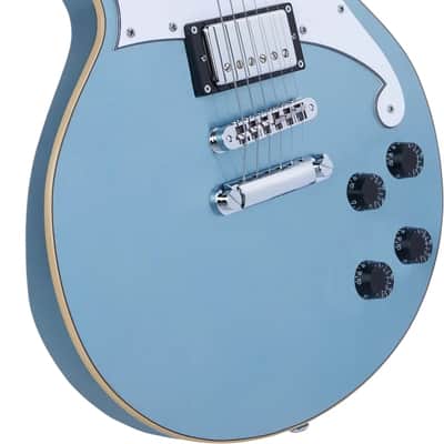 D'Angelico Premier Brighton Electric Guitar - Ice Blue Metallic image 3