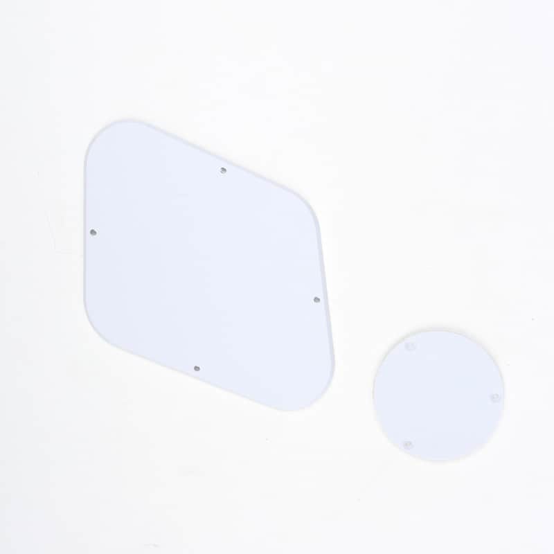 Brio Les Paul Backplate & Switch Cover 1 Ply White image 1