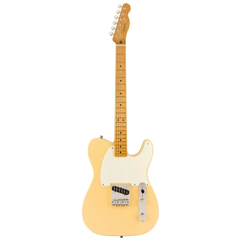 Squier FSR Classic Vibe 50s Esquire Electric Guitar, Maple FB, Vintage White image 1