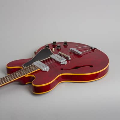 Gibson ES-330TDC Thinline Hollow Body Electric Guitar (1966), ser. #400312, original black hard shell case. image 7