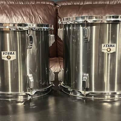 VINTAGE TAMA Swingstar 13 & 12 power toms 1980's - Misty Chrome image 1