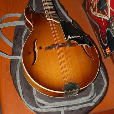 1972 Sunburst Harmony Batwing Mandolin Pro Setup Gigbag image 13