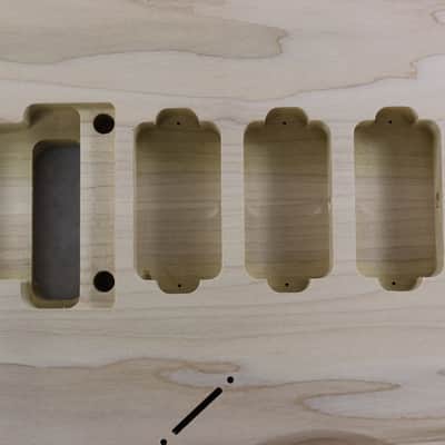 Unfinished Poplar HHH guitar body - fits Fender Strat Stratocaster neck Floyd Rose J940 image 2