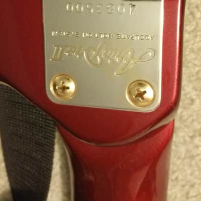 Aria Pro II RSB 80's RED bass guitar image 3