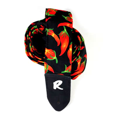 Chili Pepper Guitar Strap- Hot Pepper Guitar Strap - Red Pepper Guitar Strap-Pepperoni Guitar Strap- Double Padded- Comfortable- image 3