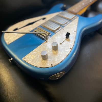 Nash Wayfarer Semi-Hollow Triple Humbucker Electric Guitar - Lake Blue Placid, Light Aged Relic + Hardshell Case | Free Shipping! image 4