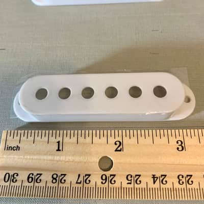Pickup Covers (2) White - 50 mm Spacing - Single Coil Strat Style image 6