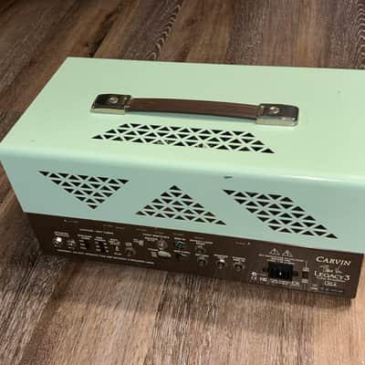 Carvin Legacy 3 Model VL300 Steve Vai Signature 3-Channel 100-Watt Guitar TUBE Amp Head 2012 - 2017 RARE VAI GREEN/TEAL/SEA FOAM Green Top image 4