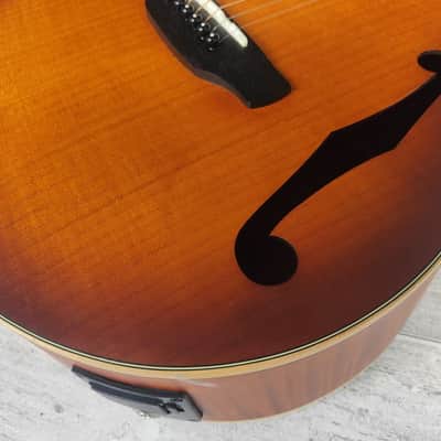 2018 Aria FET-F1 Electric/Acoustic Guitar (Violin Burst) image 2