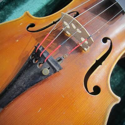 Jacobus Stainer German 4/4 Violin Germany Circa-1930s-1940s-Reddish Brown Varnish image 3