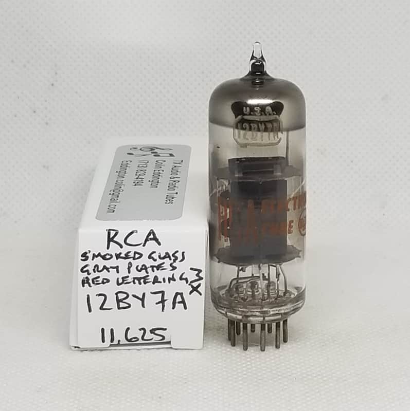 RCA 12BY7A Gray Smoked Glass Single NOS 12BV7 12DQ7 image 1