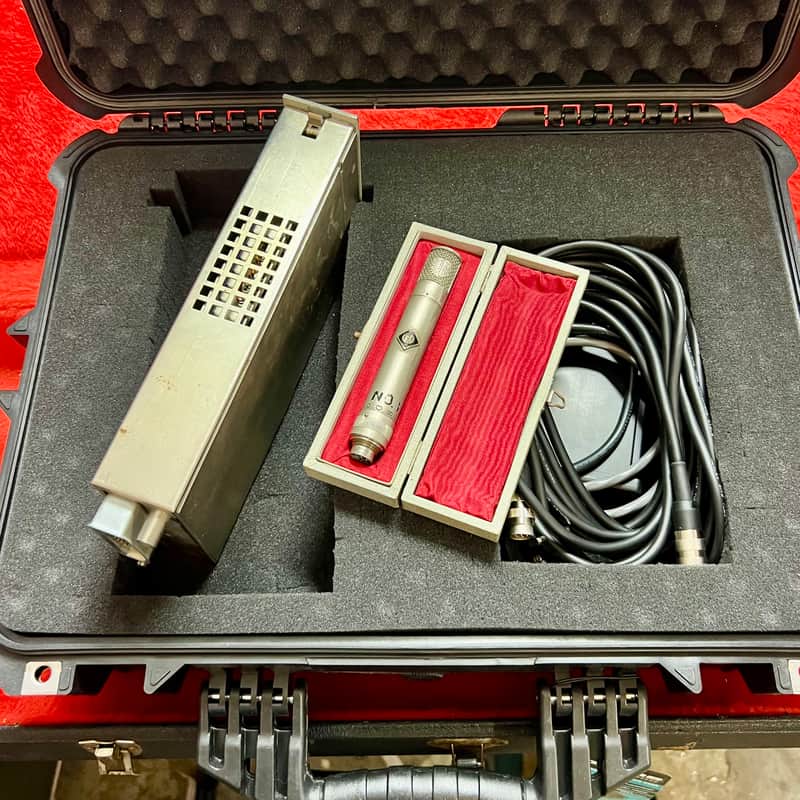 Neumann KM56 multi-pattern tube condenser microphone 1950’s - Nickel original vintage ac701 image 1