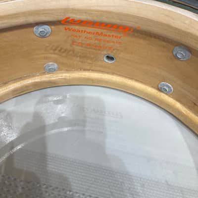Ludwig - 14x5" 3 Ply Classic, 8-Lug Snare Drum 1976 - White Marine Pearl image 10