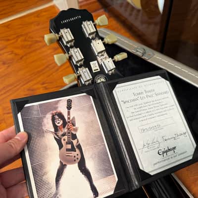 Epiphone  Tommy Thayer Signature"Spaceman"Les Paul Standard Silver Flake 2012 image 5