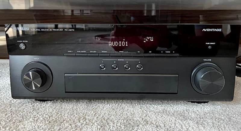 Yamaha AVENTAGE RX-A870BL 7.2-Channel 4K Ultra HD A/V Receiver w/Wi-Fi, Bluetooth, Dolby Atmos, DTS:X, MusicCast, Phono, HDR10, Alexa Voice Control *COMPLETE!! WITH Remote Control *Near MINT!* image 1