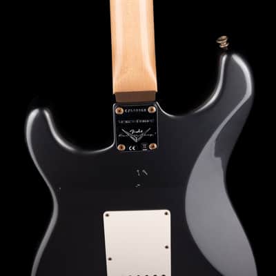 Used 2024 Fender Custom Shop 1968 Stratocaster Journeyman Relic Charcoal Frost Metallic with OHSC image 10