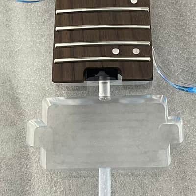 24frets 5 piece neck Blue Fade Headless Acrylic Electric Guitar body c Outline image 3