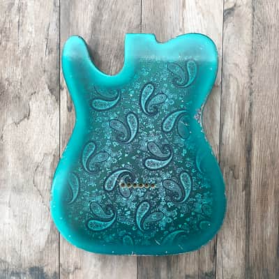 FRANCHIN Mars guitar body Sherwood Green Paisley Relic Aged Nitro Lacquer SS Poplar Telecaster-Tele-T-Style Made in Italy - Stock piece #23010626 image 10